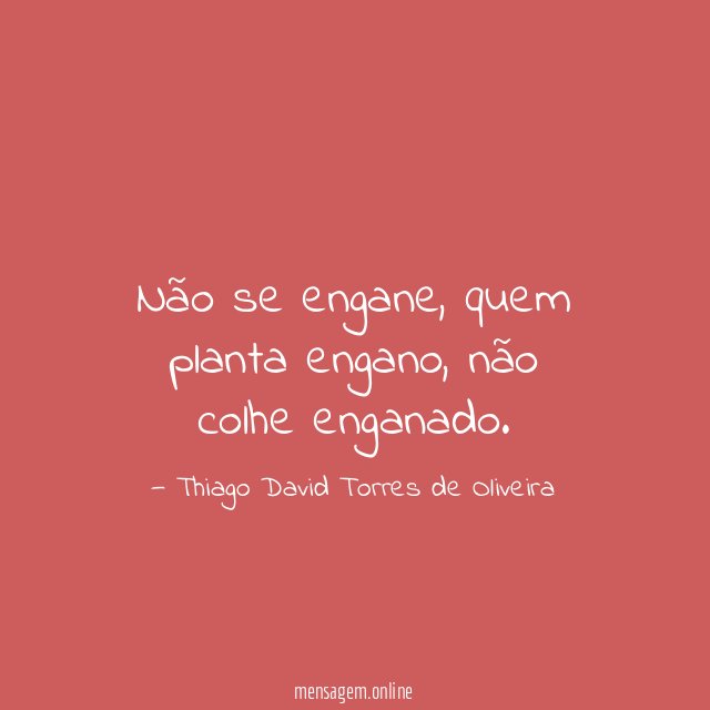 Não se engane