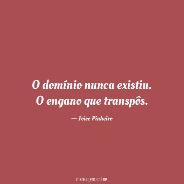 O domínio nunca existiu