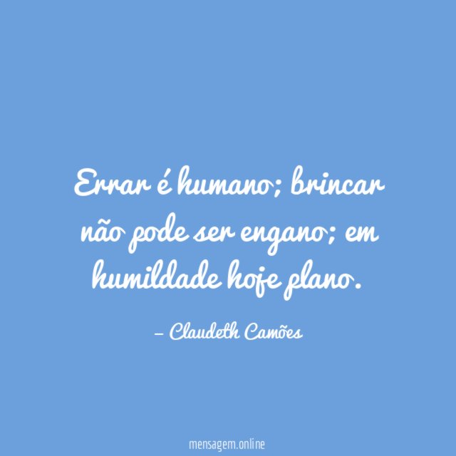 Errar é humano