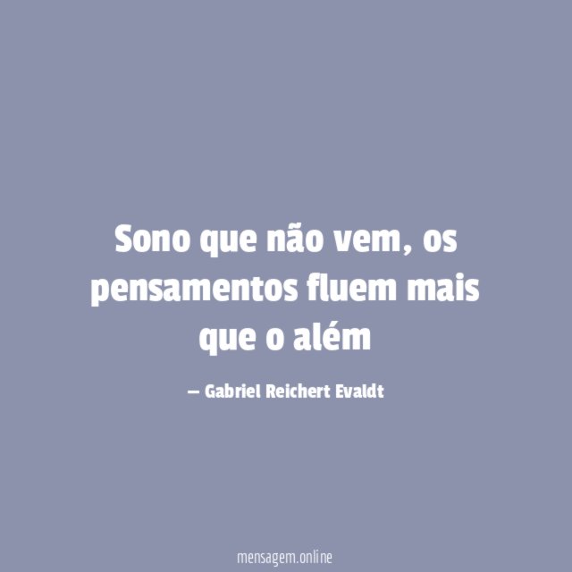 Sono que não vem