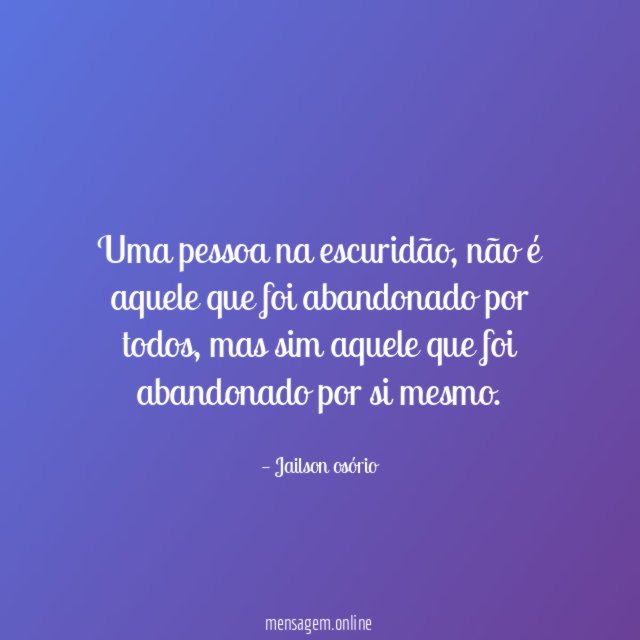 Uma pessoa na escuridão