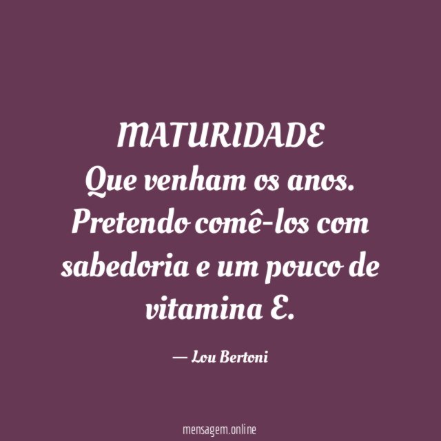 MATURIDADE