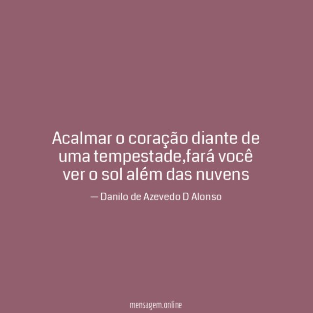 Acalmar o coração diante de uma tempestade