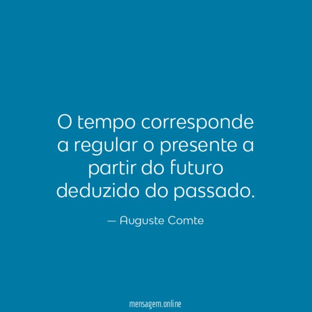 O tempo corresponde a regular o presente a