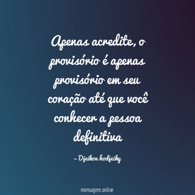 Apenas acredite