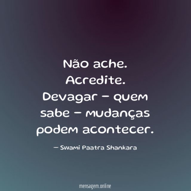 Não ache