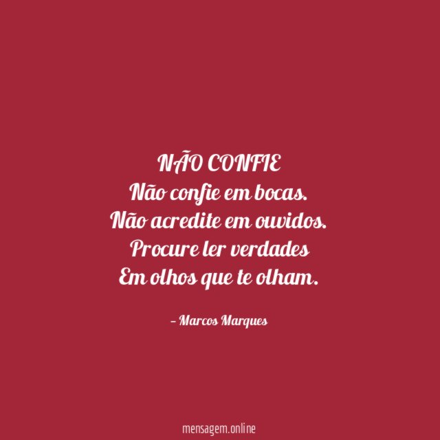 NÃO CONFIE