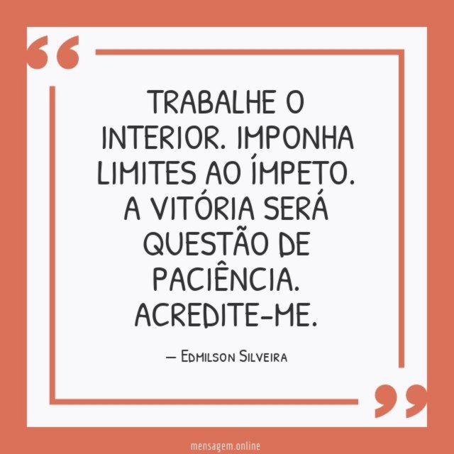 Trabalhe o interior