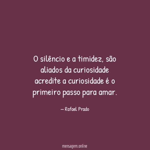O silêncio e a timidez