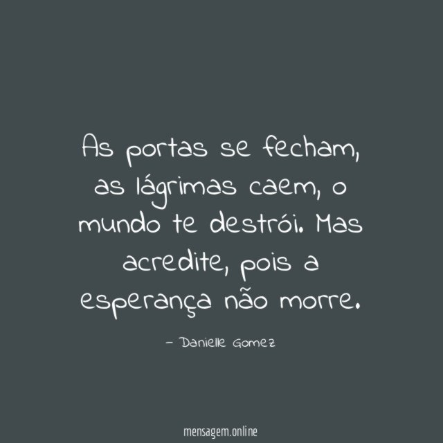 As portas se fecham