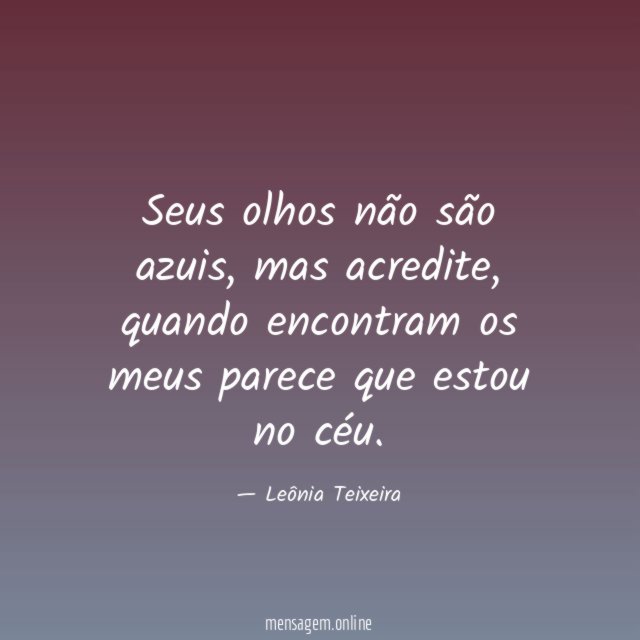 Seus olhos não são azuis