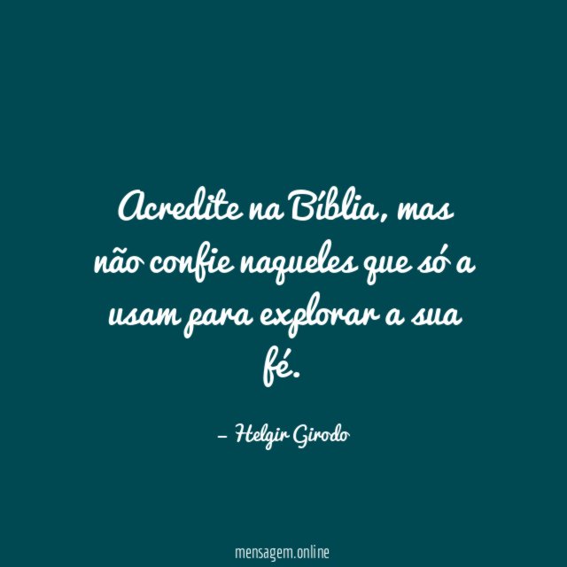 Acredite na Bíblia