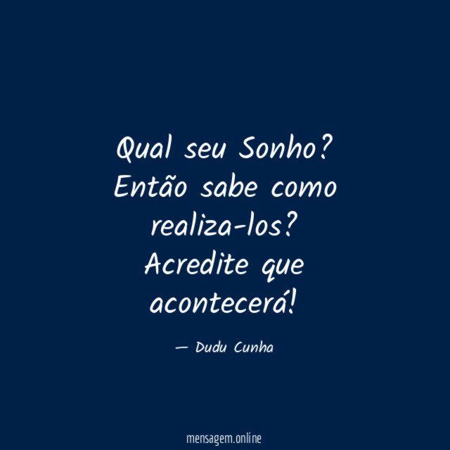 Qual seu Sonho