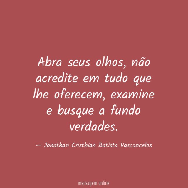Abra seus olhos