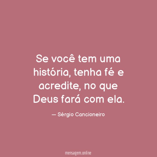 Se você tem uma história