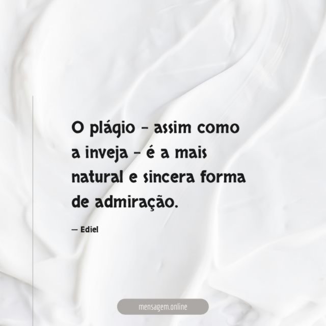 O plágio - assim como a inveja -