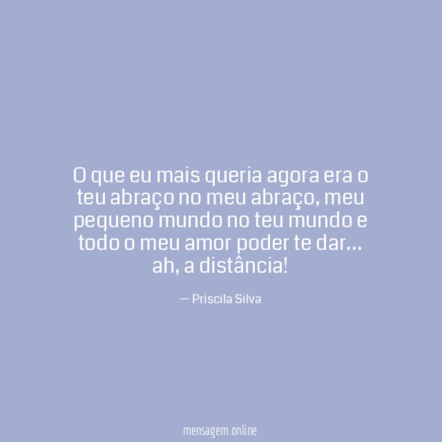 O que eu mais queria agora era