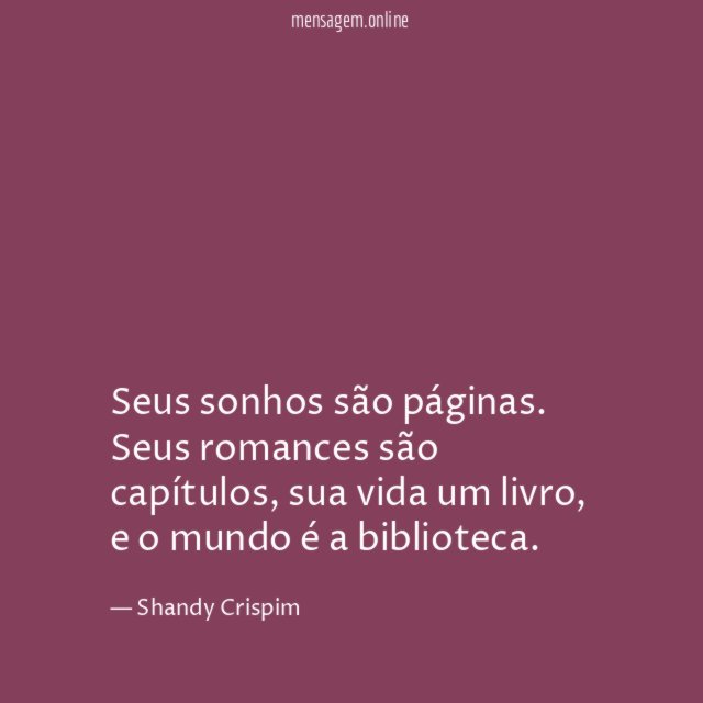 Seus sonhos são páginas
