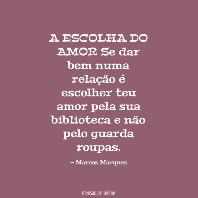 A ESCOLHA DO AMOR
