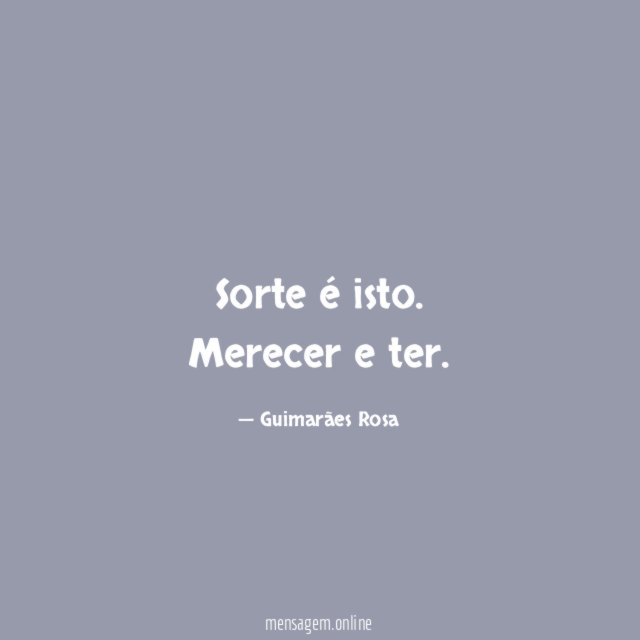 Sorte é isto