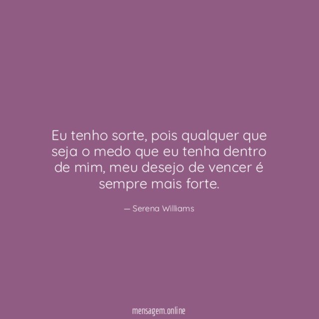 Eu tenho sorte