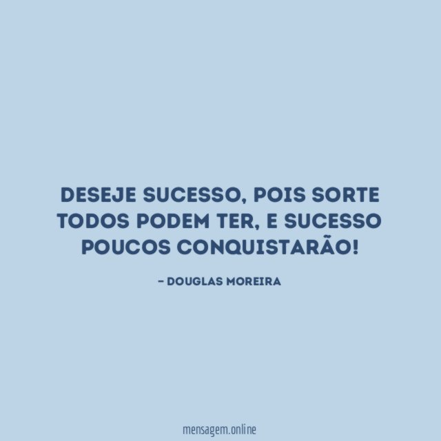 Deseje sucesso