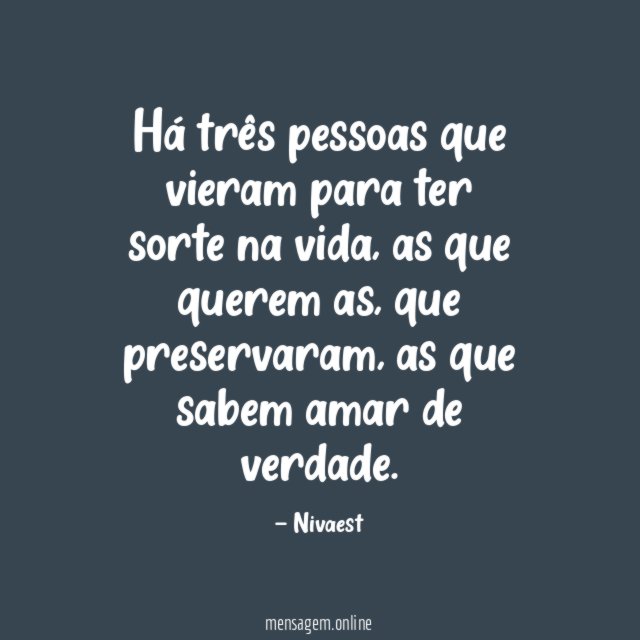 Há três pessoas que vieram para ter sorte na vida