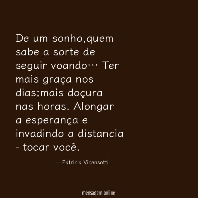De um sonho