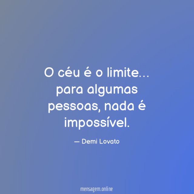 O céu é o limite