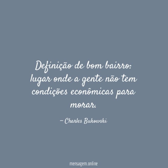 Definição de bom bairro