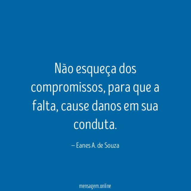 Não esqueça dos compromissos