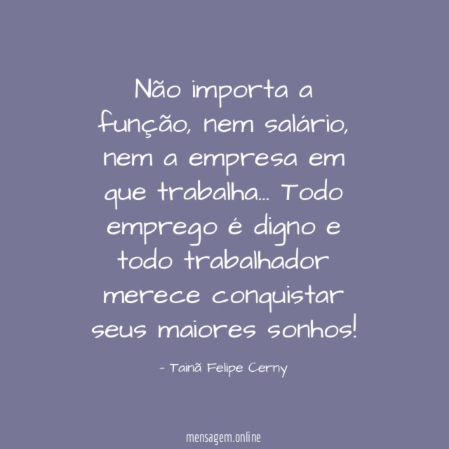 Não importa a função