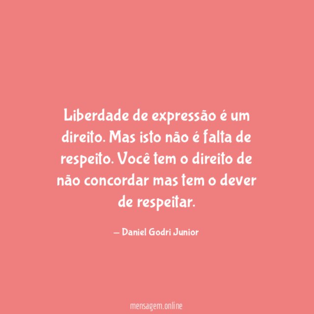 Liberdade de expressão é um direito