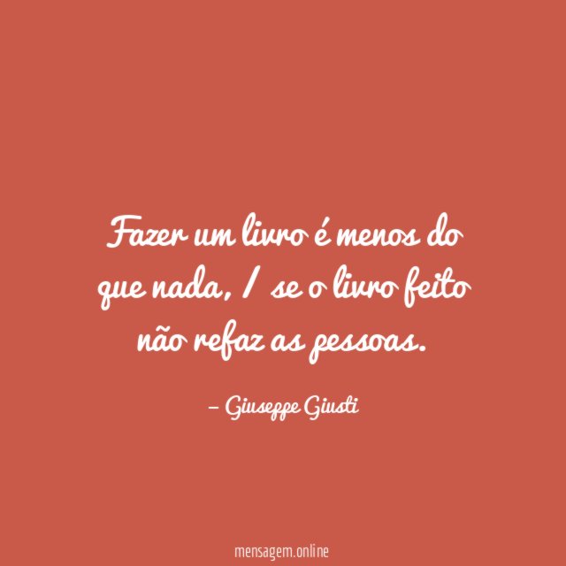 Fazer um livro é menos do que nada