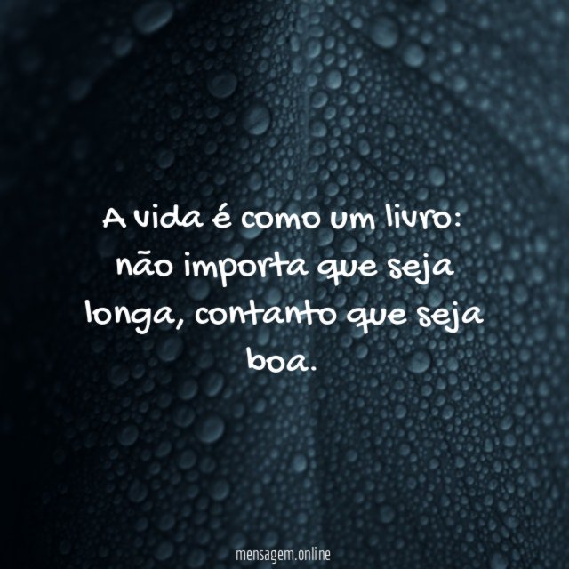A vida é como um livro
