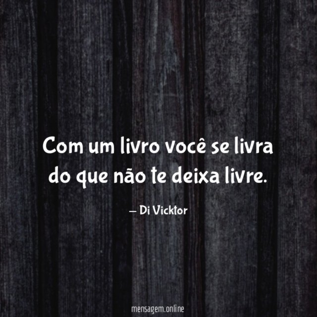 Com um livro você se livra do que