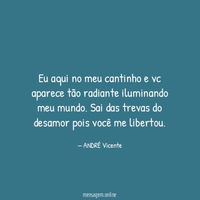 Eu aqui no meu cantinho e vc aparece
