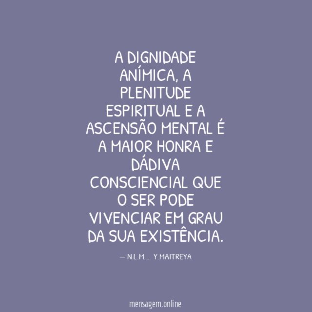 A DIGNIDADE ANÍMICA