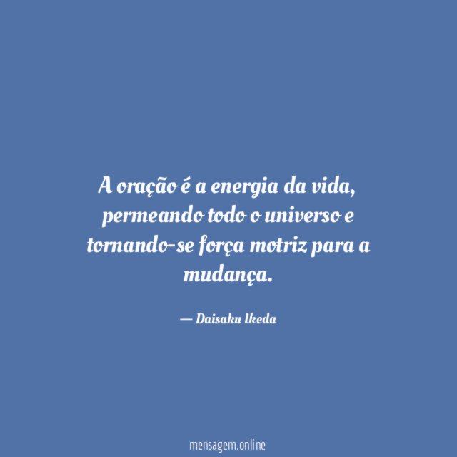 A oração é a energia da vida