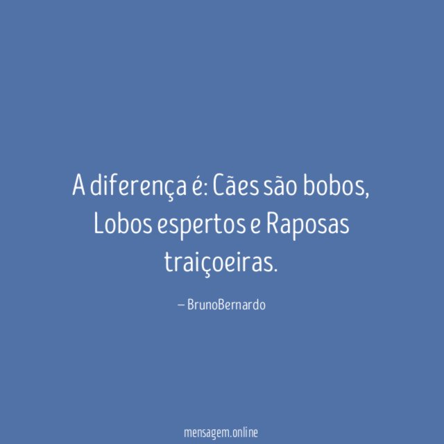 A diferença é