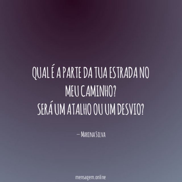 Qual é a parte da tua estrada no meu caminho