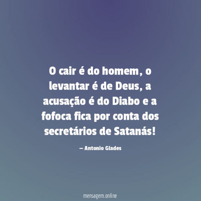 O cair é do homem
