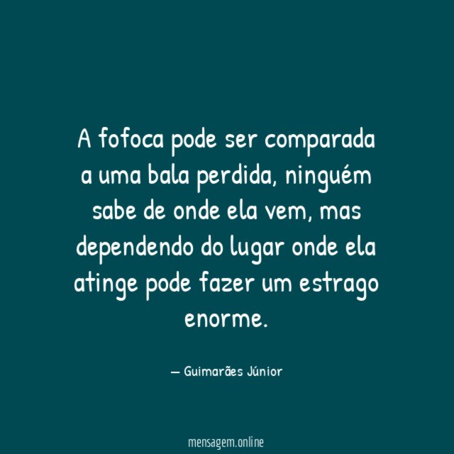 A fofoca pode ser comparada a uma bala perdida