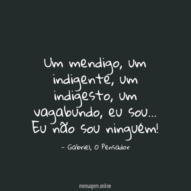 Um mendigo