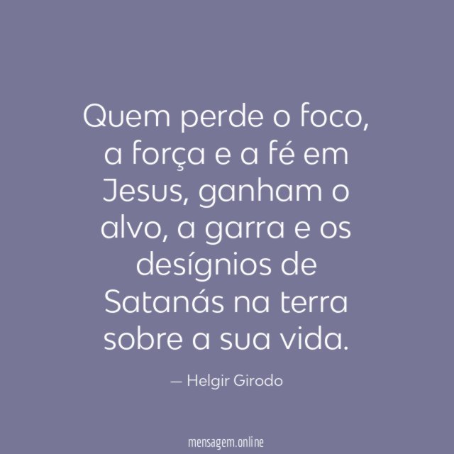 Quem perde o foco