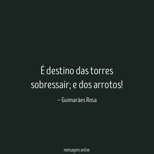 É destino das torres sobressair