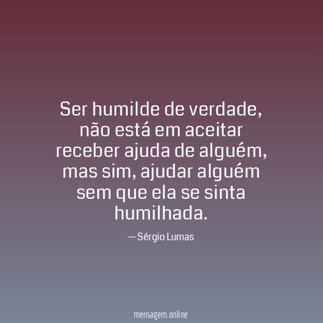 Ser humilde de verdade