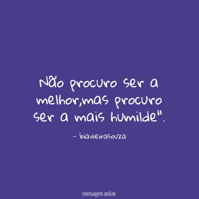 Não procuro ser a melhor