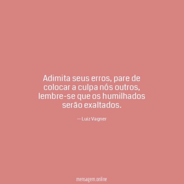 Adimita seus erros