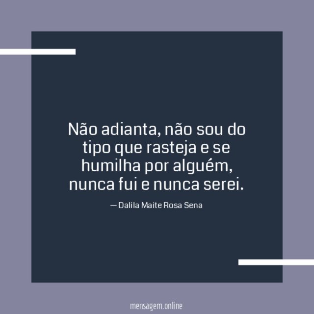 Não adianta